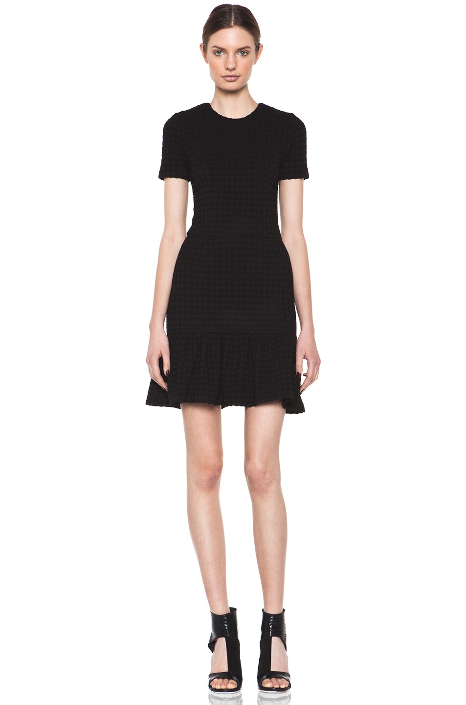 Image 1 of Opening Ceremony Wesson Ruffle Dress in Black Gingham