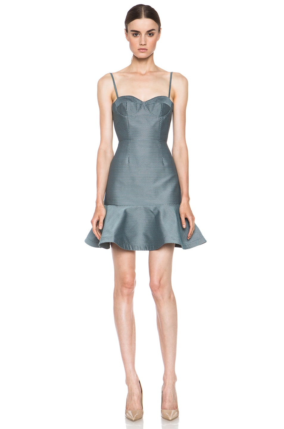 Image 1 of Opening Ceremony Calcite Poly-Blend Dress in Pool Blue