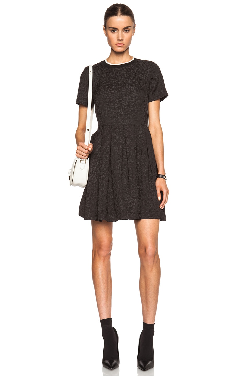 Image 1 of Opening Ceremony Ethan Boxy Poly-Blend Dress in Black