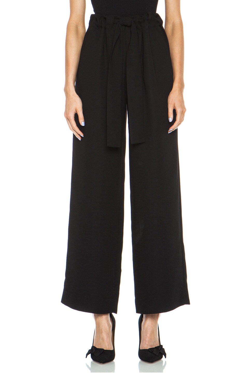 Image 1 of Opening Ceremony Celia Crepe Pleated Pant in Black