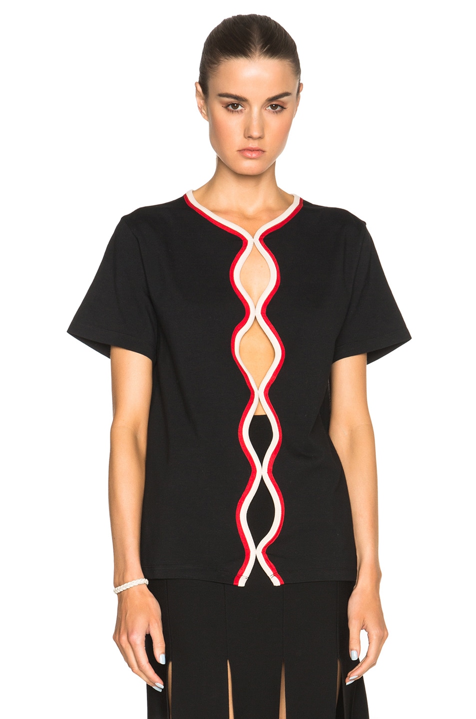 Image 1 of Opening Ceremony Piped Tee in Black Multi