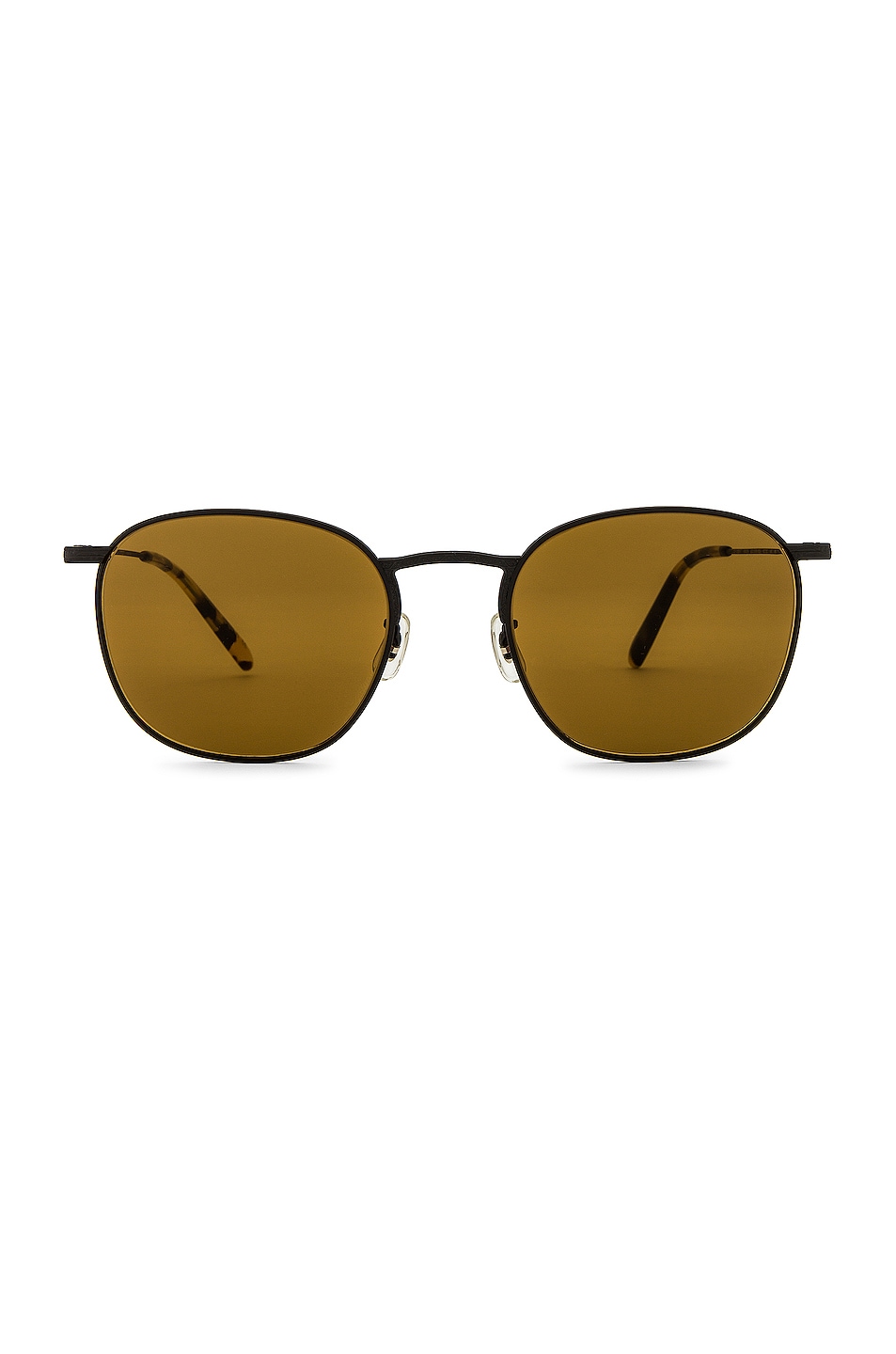 Image 1 of Oliver Peoples Golden Sun Sunglasses in Matte Black & True Brown