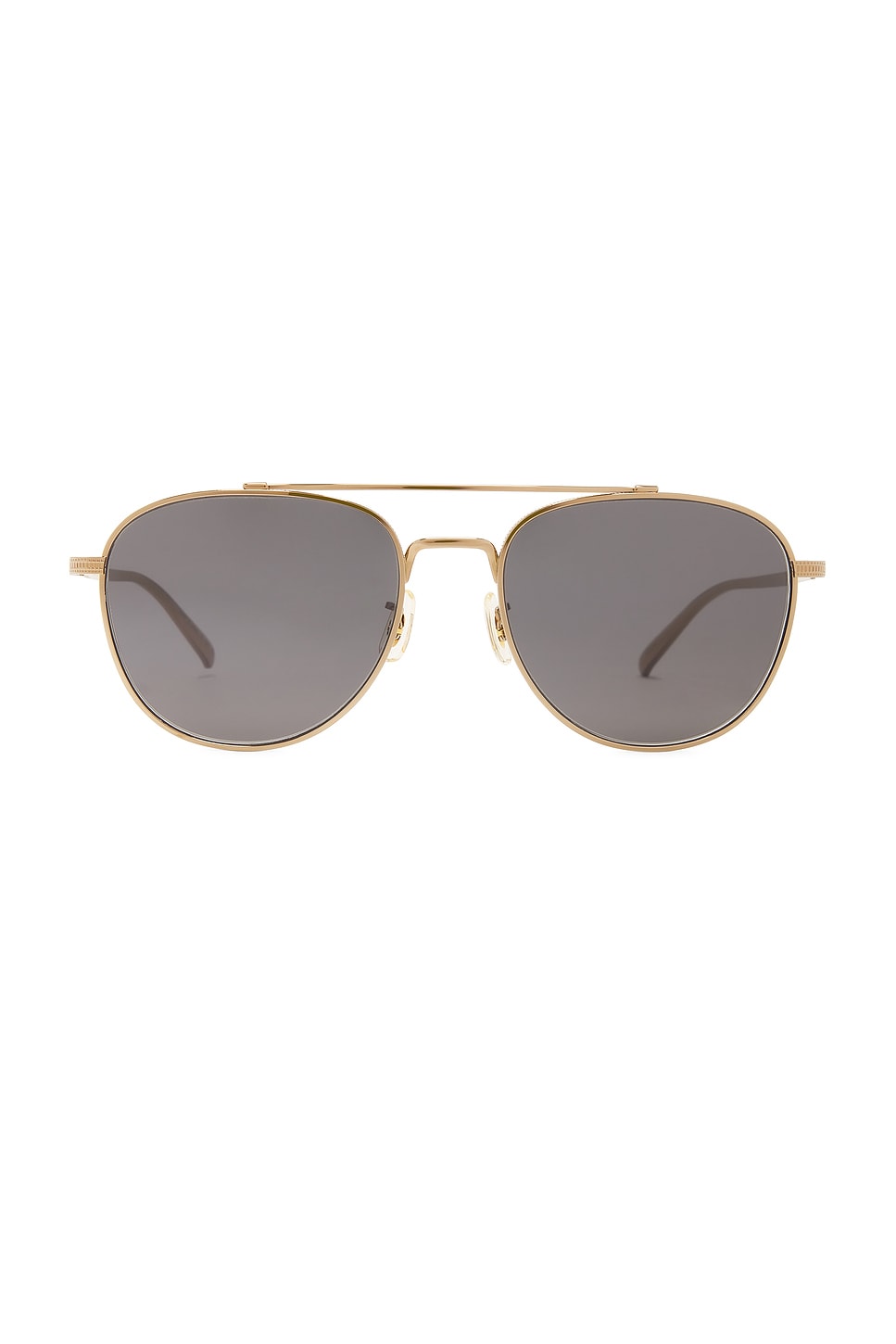 Shop Oliver Peoples Rivetti Sunglasses In Gold & Carbon Grey