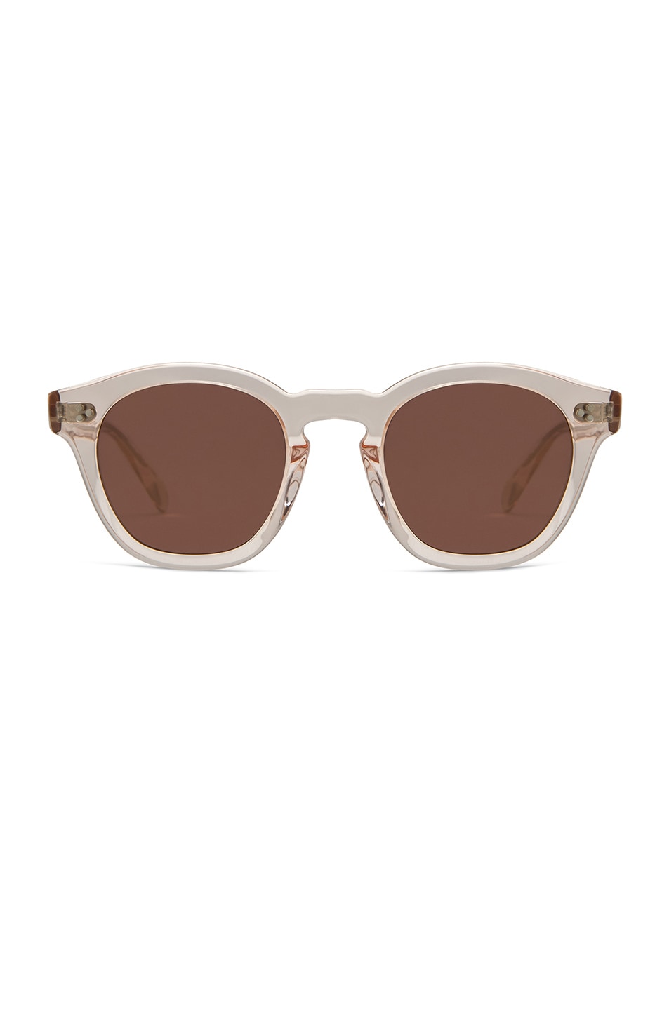 Image 1 of Oliver Peoples Boudreau L.A. Sunglasses in Light Silk & Burgundy Mirror