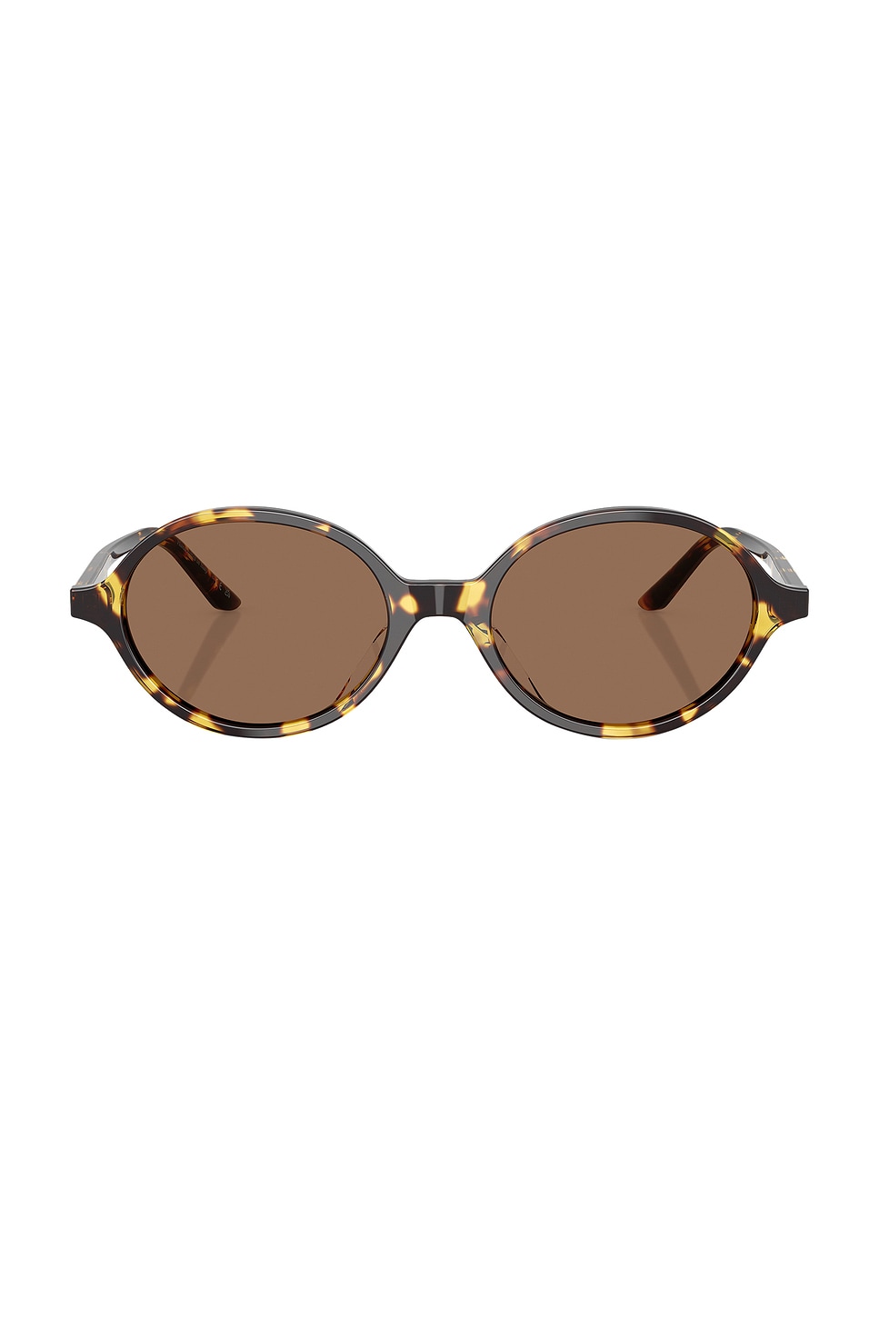 Oliver Peoples 54mm Oval Sunglasses In Tan & Black