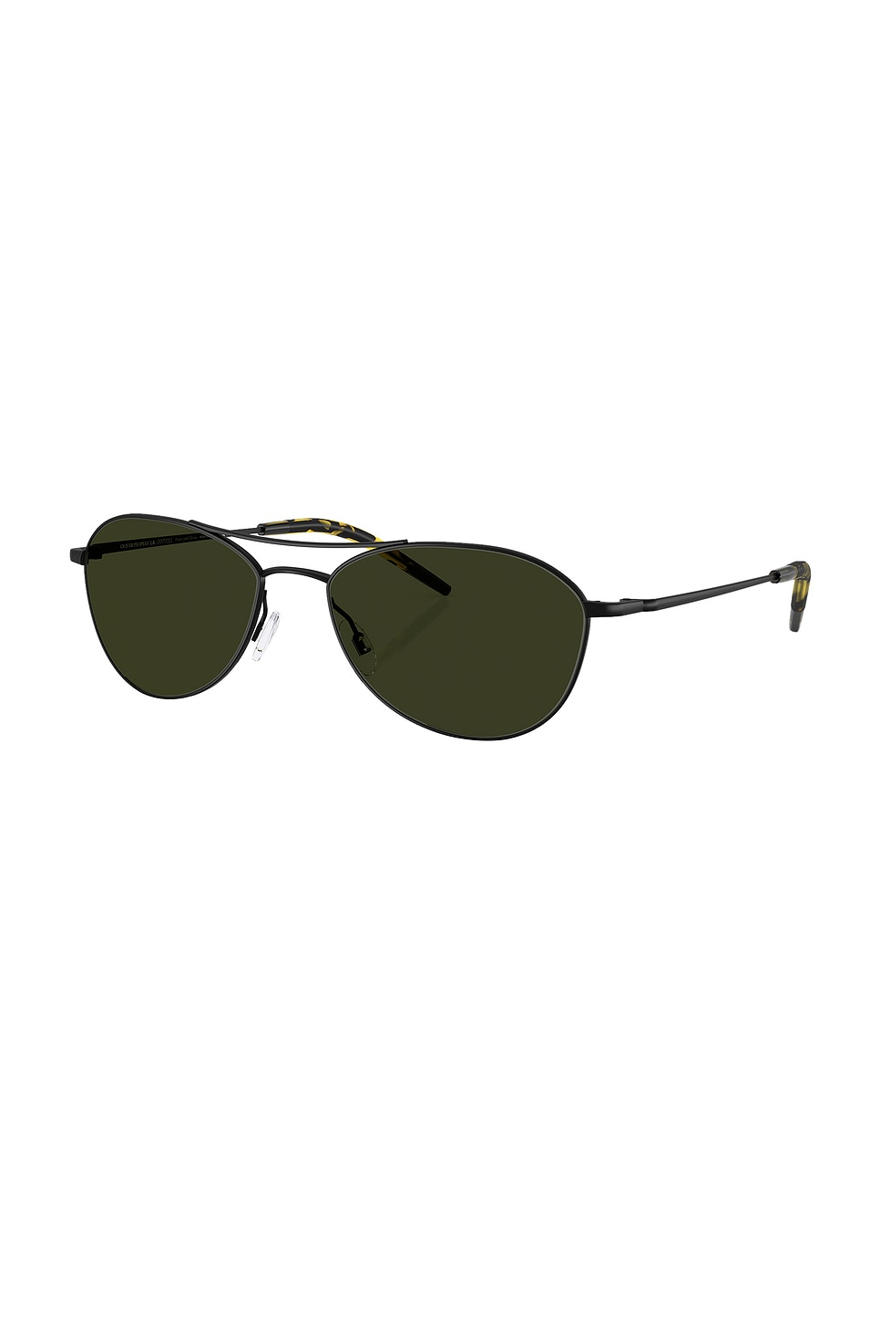 Oliver Peoples Aero Ii Steel Aviator Sunglasses In Black Matte