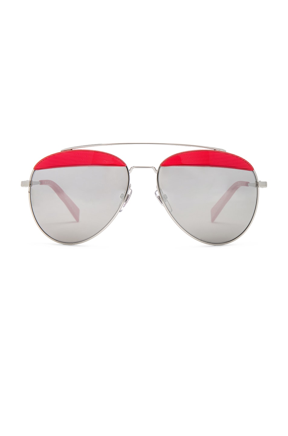 Image 1 of Oliver Peoples x Alain Mikli Aviator Sunglasses in Red & Silver Mirror