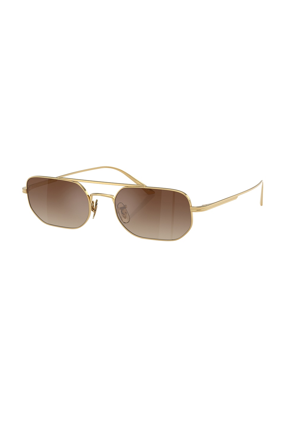Oliver Peoples Womens Ov1351s 1989c Angular-frame Steel Sunglasses Gold In Gold