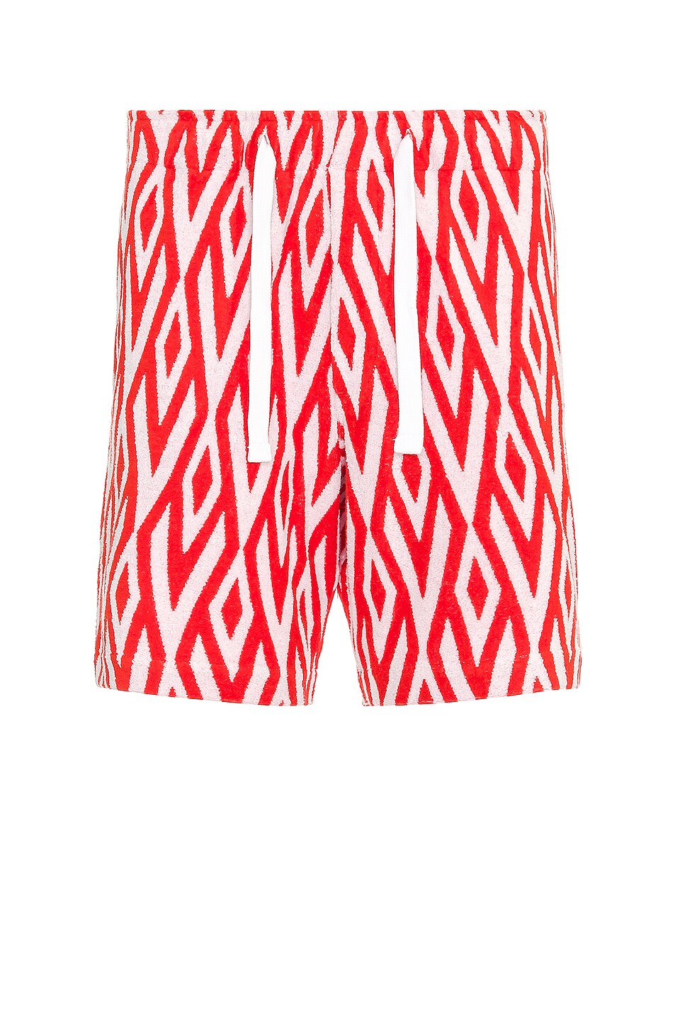 Image 1 of Orlebar Brown Trevone Cano Jacquard Shorts in Summer Red & White Sand