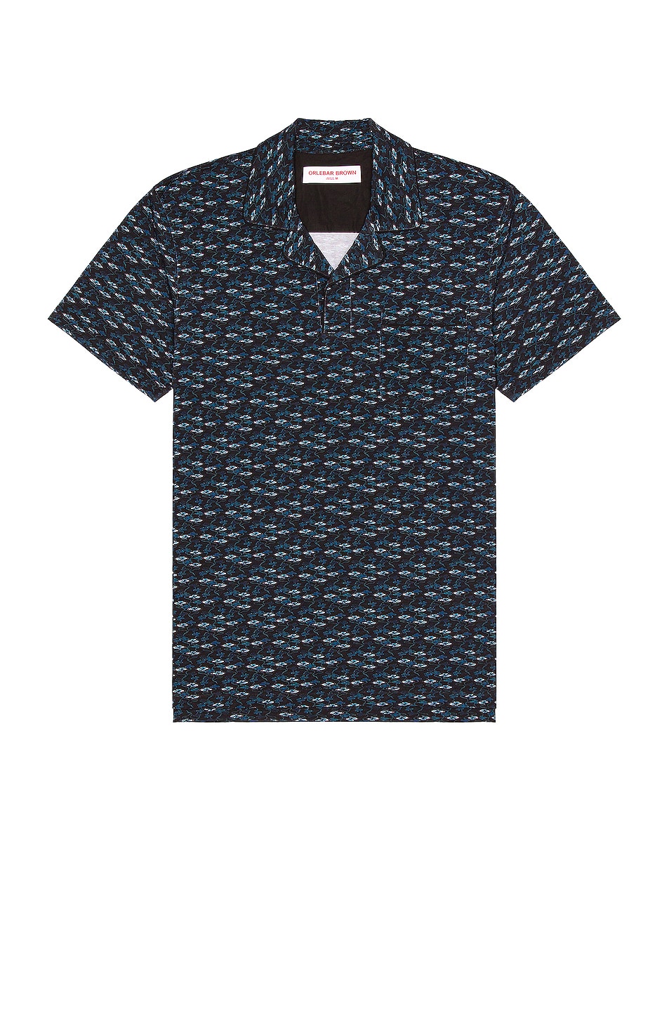 Image 1 of Orlebar Brown Donald Torus Shirt in Black & Aquamarine