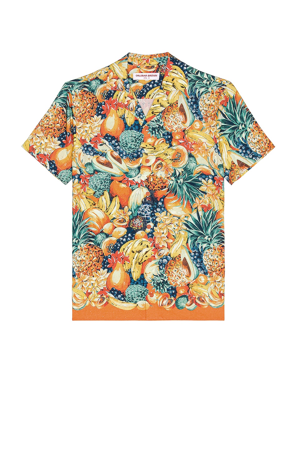 Image 1 of Orlebar Brown Travis Club Tropicana Shirt in Amber & Mimosa