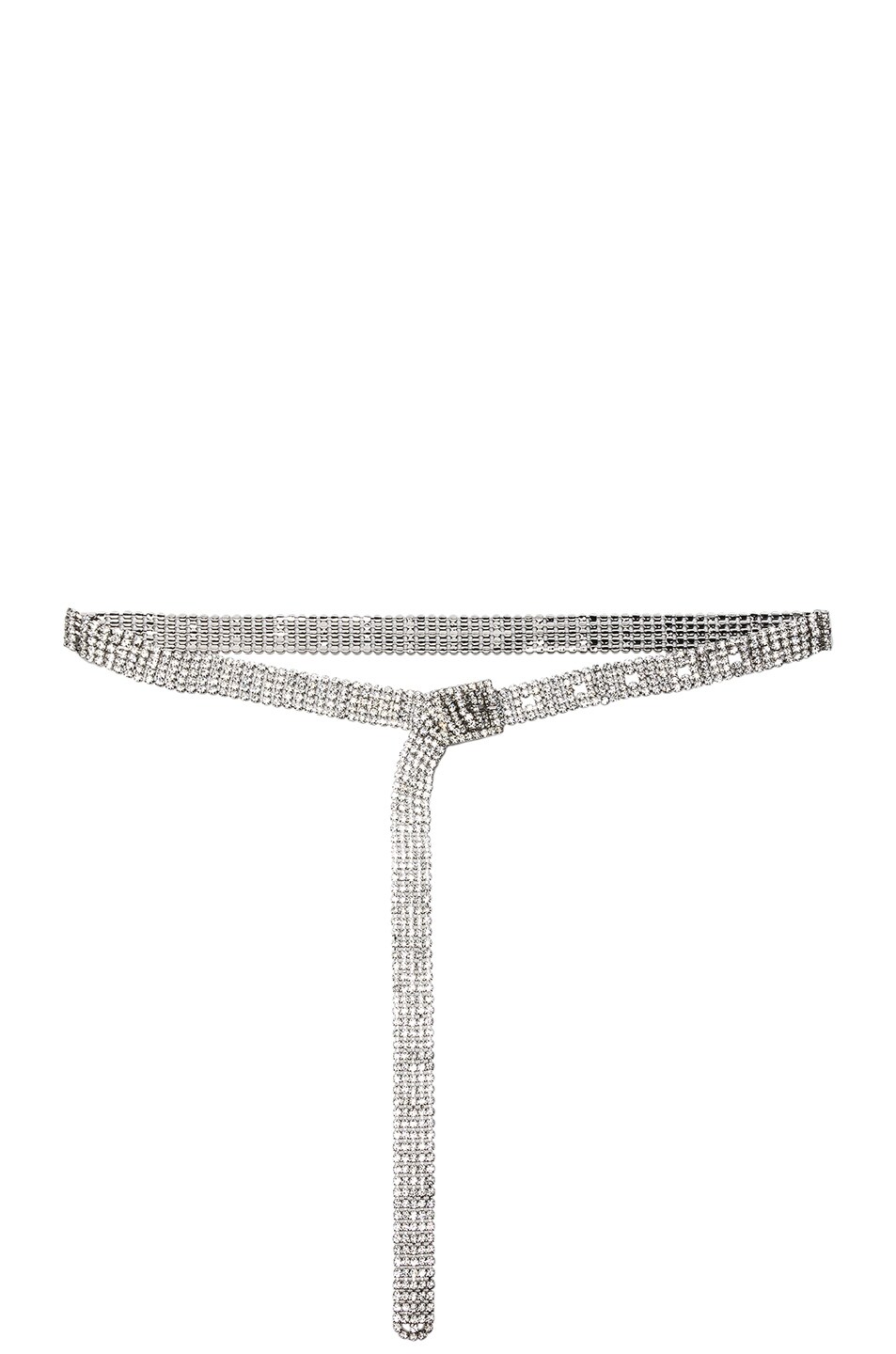 Image 1 of Oscar de la Renta Crystal Embellished Belt in Silver