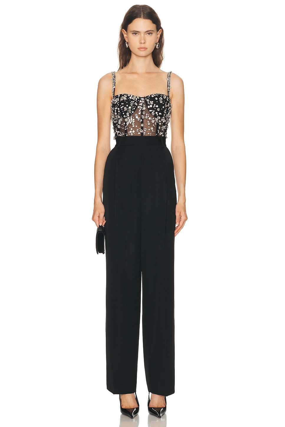 Image 1 of Oscar de la Renta Bustier Jumpsuit in Black