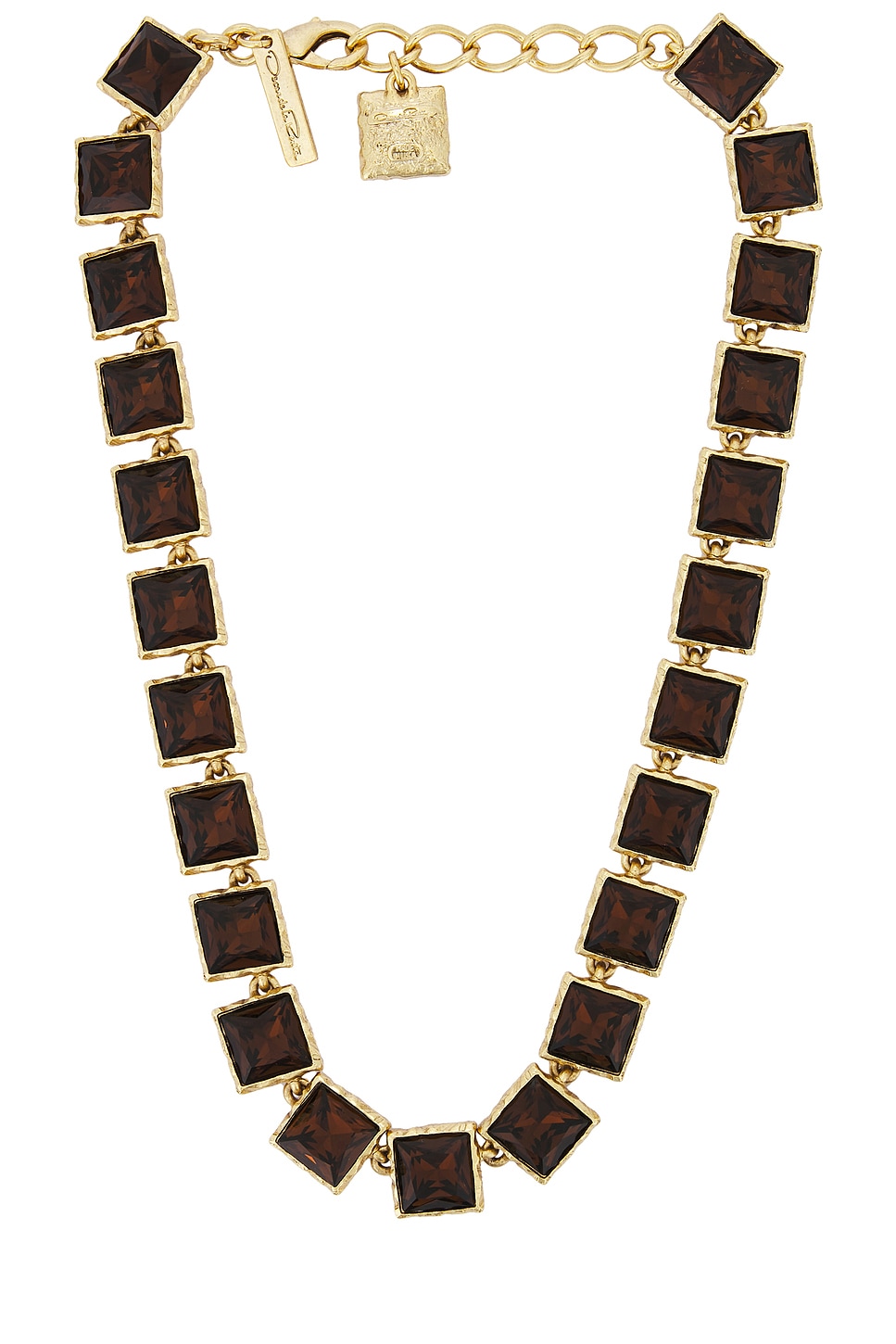 Image 1 of Oscar de la Renta Tennis Necklace in Smoky Quartz