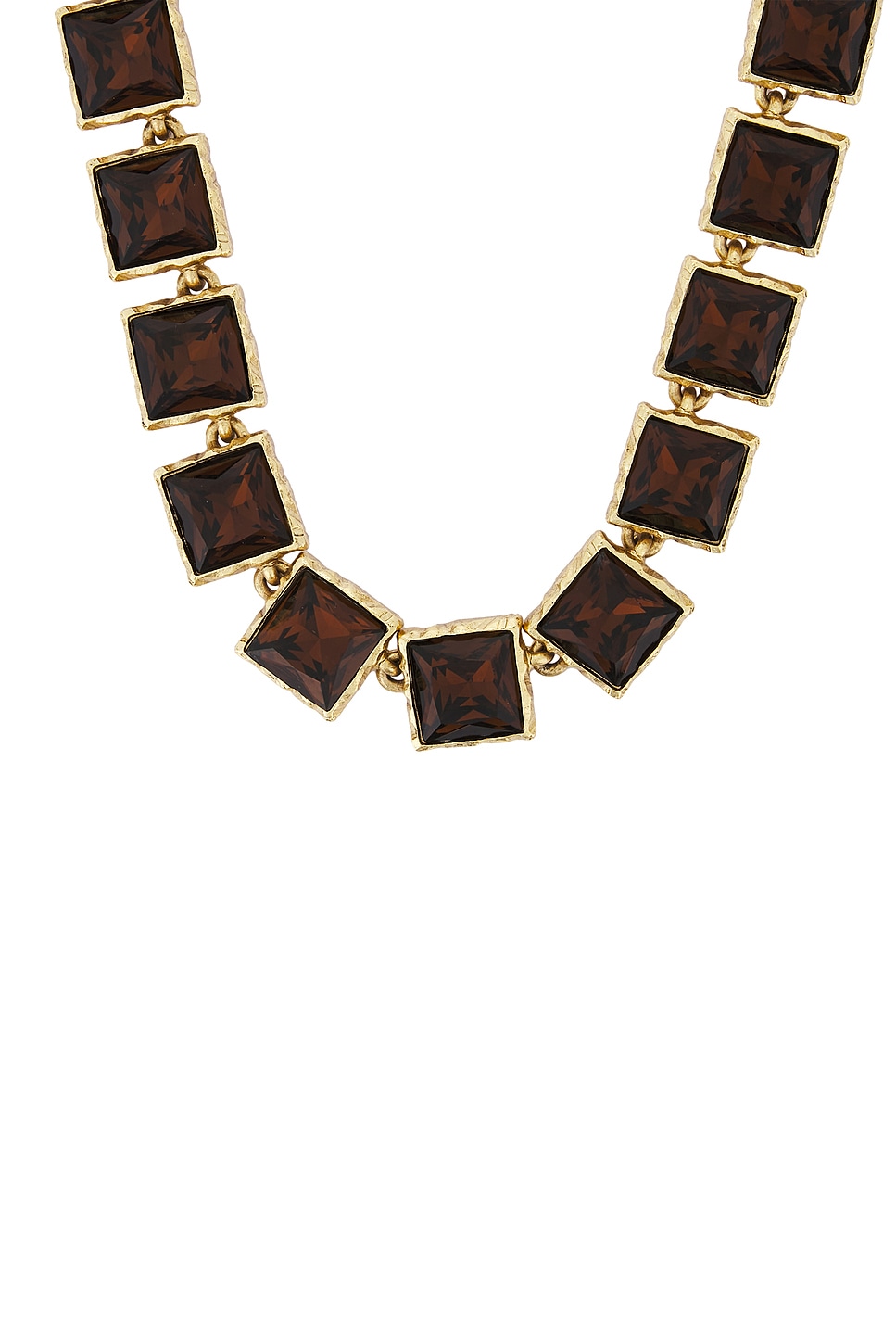Oscar De La Renta Tennis Necklace In Brown