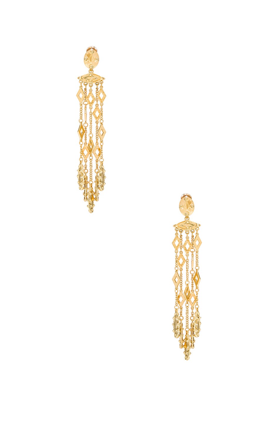 Image 1 of Oscar de la Renta Diamond Tassel Earring in Gold