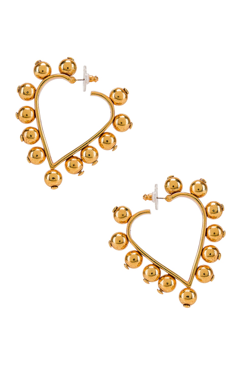 Image 1 of Oscar de la Renta Heart Earrings in Gold