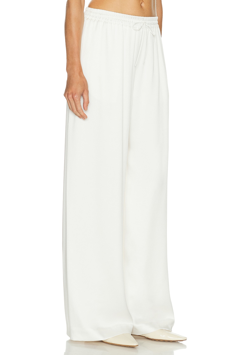 Oscar De La Renta Silk Georgette Pant In White