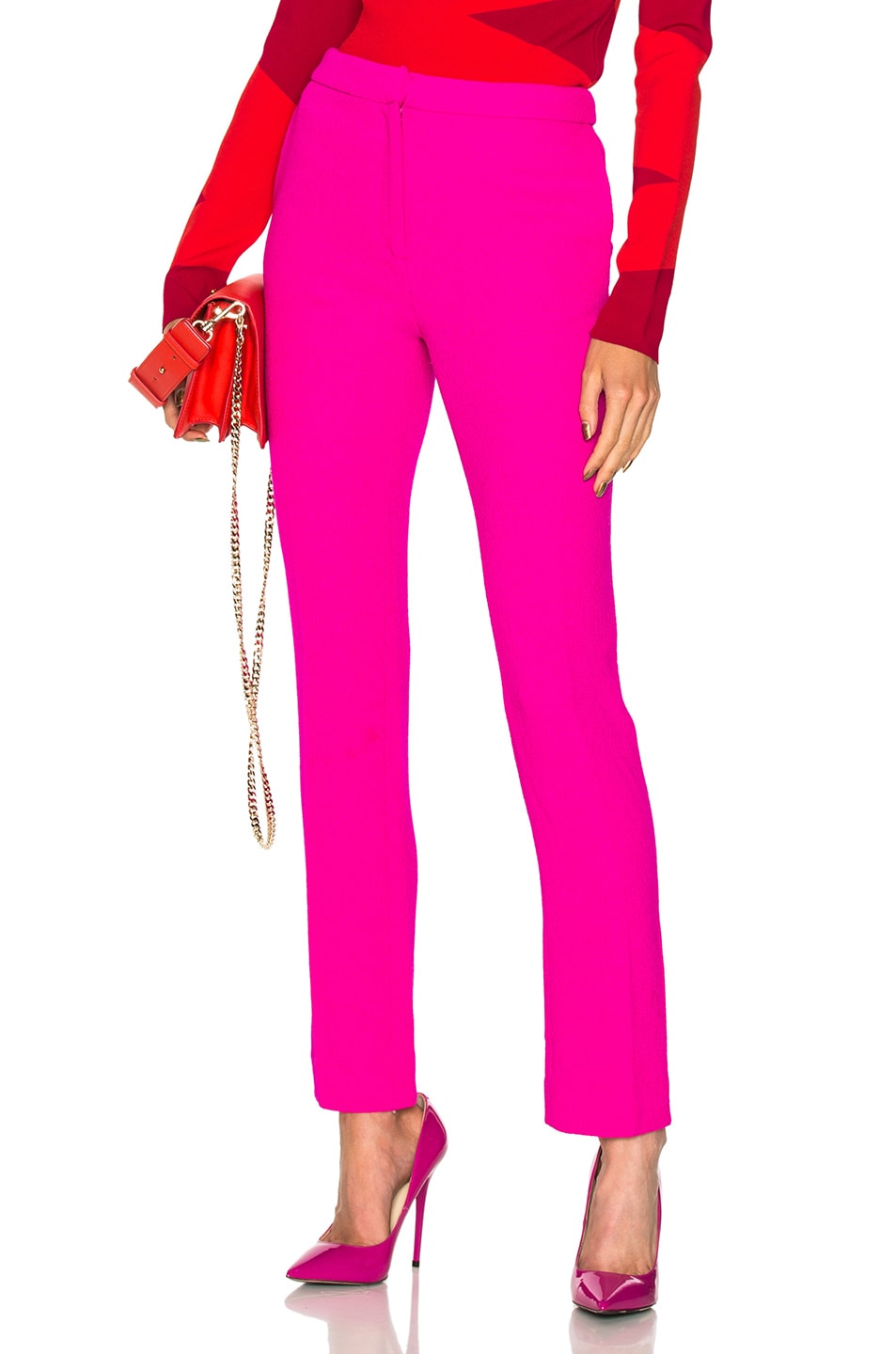 Image 1 of Oscar de la Renta Skinny Trousers in Ultra Pink