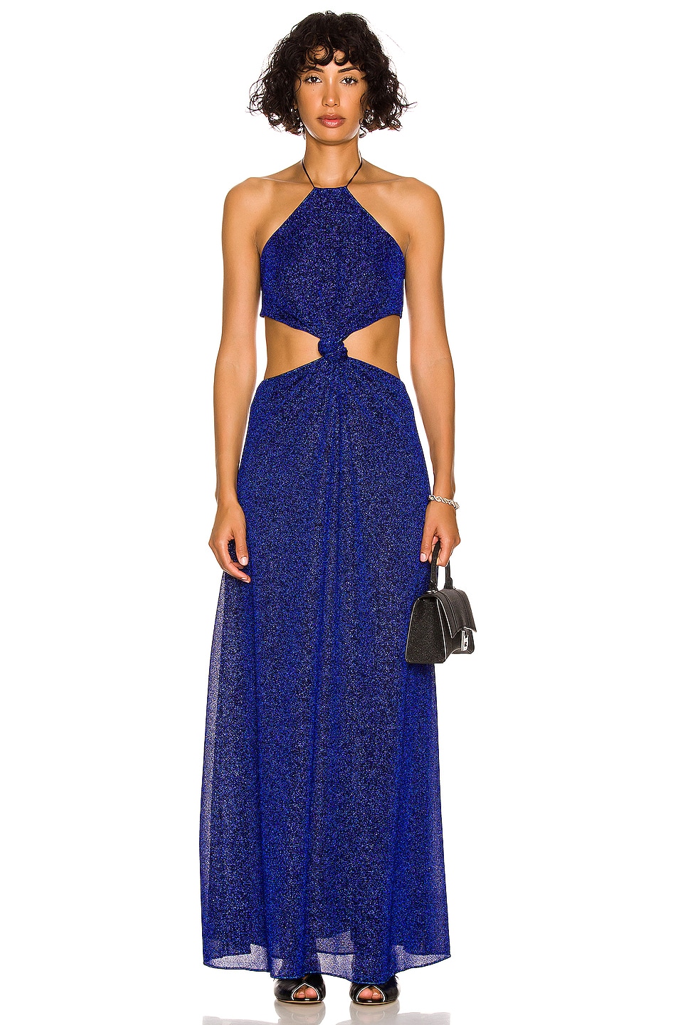 Image 1 of Oseree Lumiere Knotted Dress in Blue