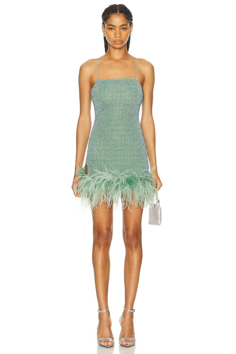 Image 1 of Oseree Lumiere Mini Dress in Aqua