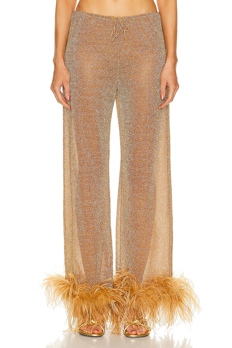 Image 1 of Oseree Lumière Plumage Long Pant in Toffee