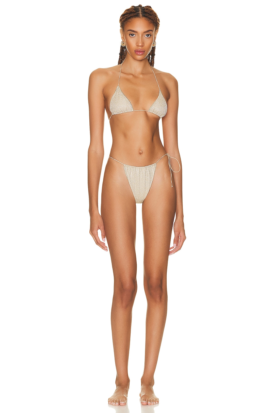 Image 1 of Oseree Lumiere Microkini Bikini Set in Platinum