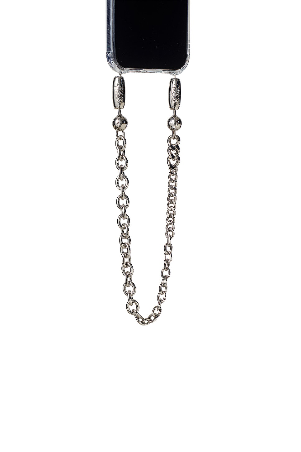 Ossa Mixed Metal Wristlet in Metallic Silver