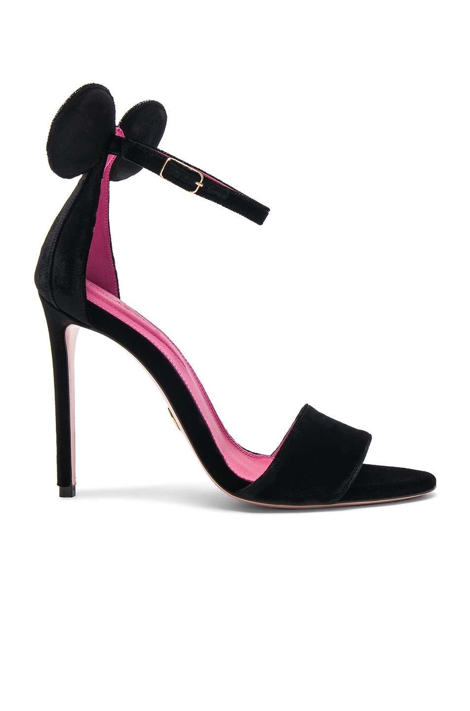 Image 1 of Oscar Tiye Velvet Minnie Sandals in Black Velvet