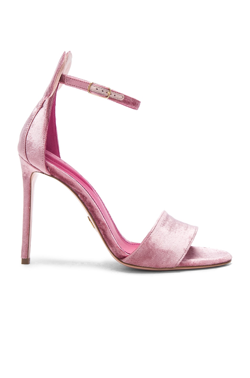Image 1 of Oscar Tiye Velvet Minnie Sandals in Pink Velvet