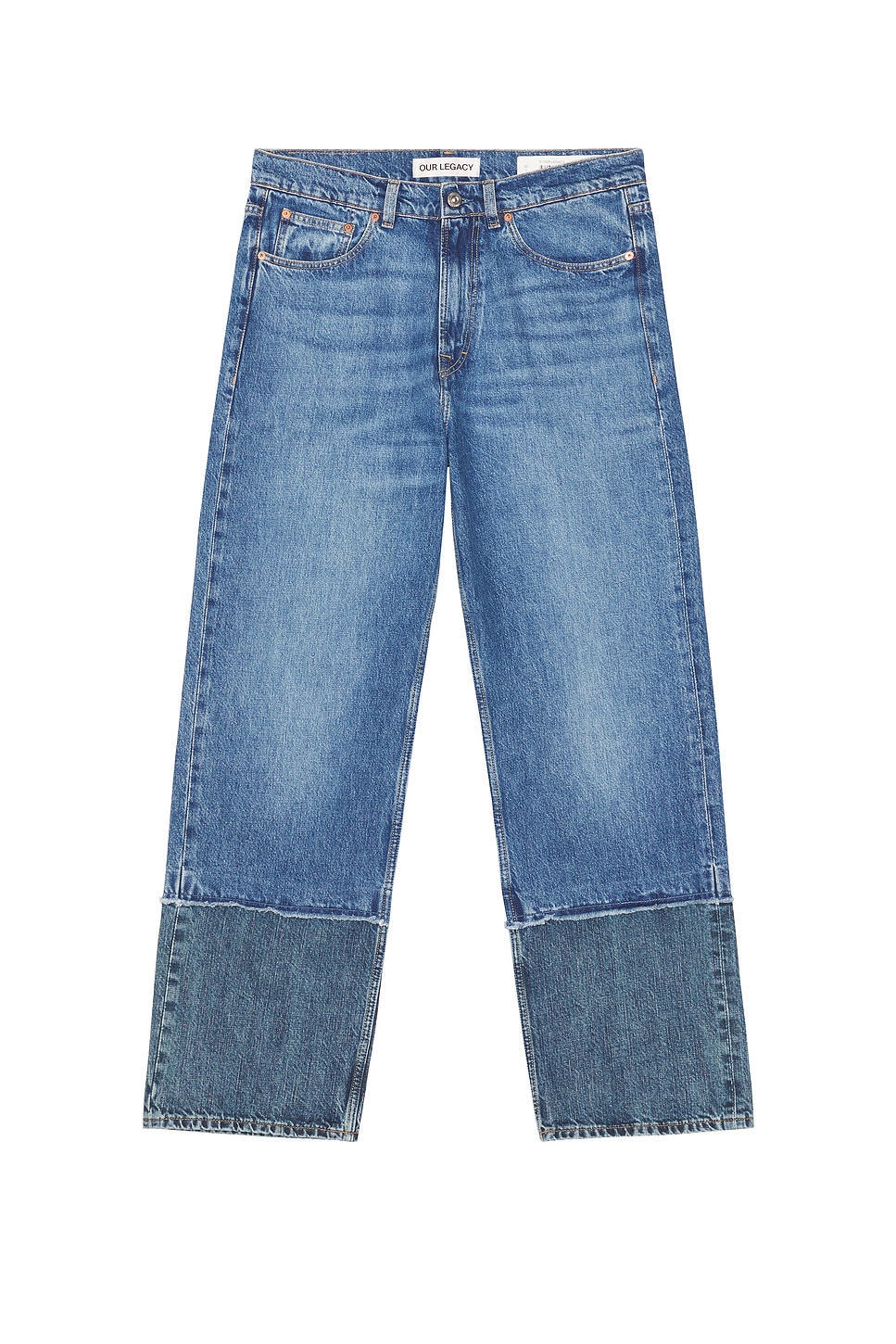 Our Legacy Wide Leg Relaxed Trousers In Denim In Blue