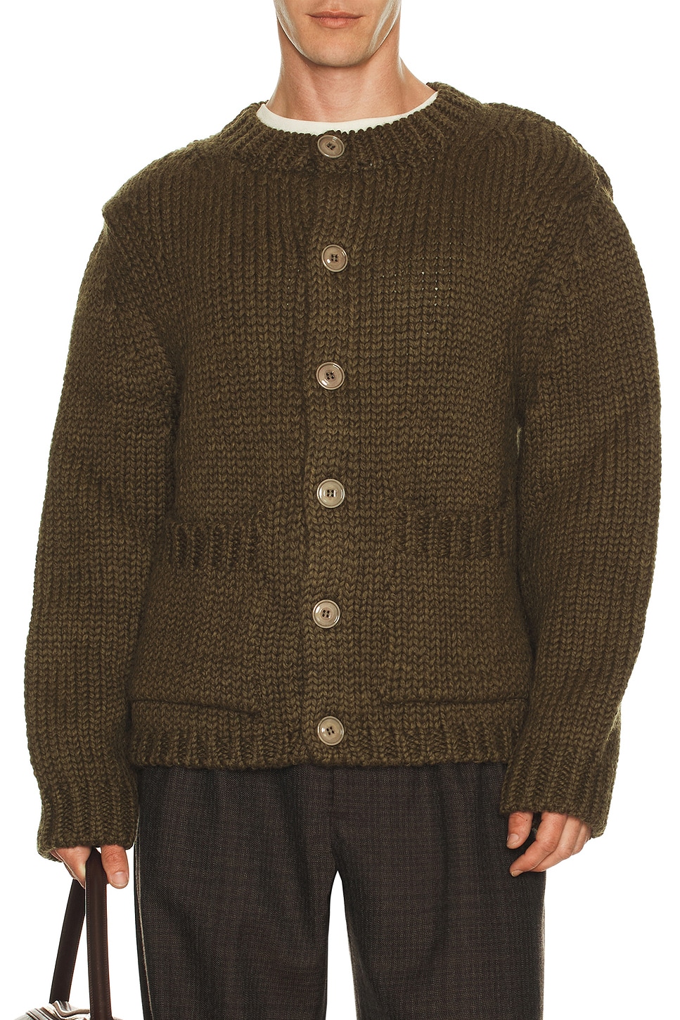 Image 1 of Our Legacy Over Cardigan in Olive