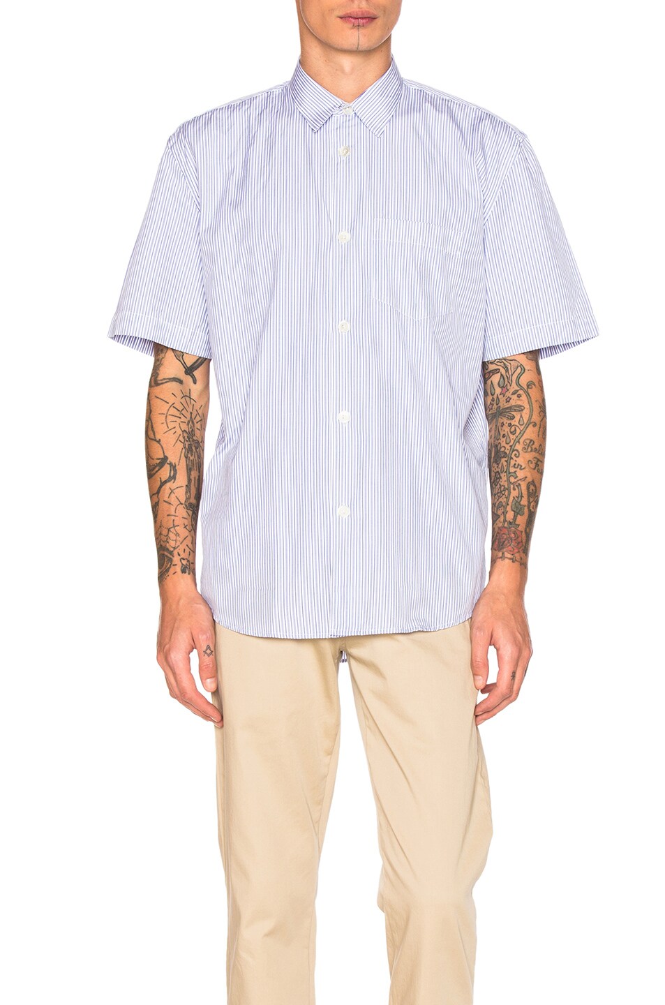 Image 1 of Our Legacy Short Sleeve Shirt in Light Blue