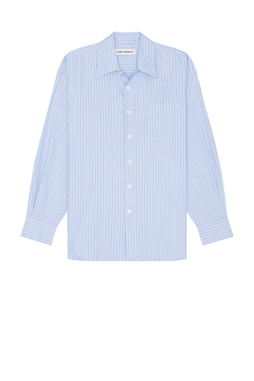 Shop Our Legacy Borrowed Shirt In Big Daddy Stripe Oxford