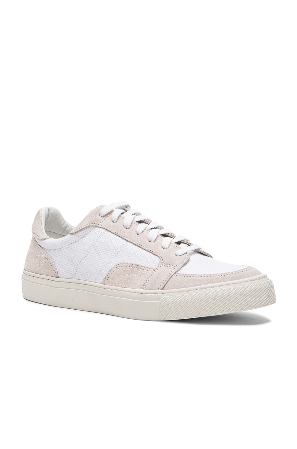 Image 1 of Our Legacy Suede Canvas Off Court Sneakers in White