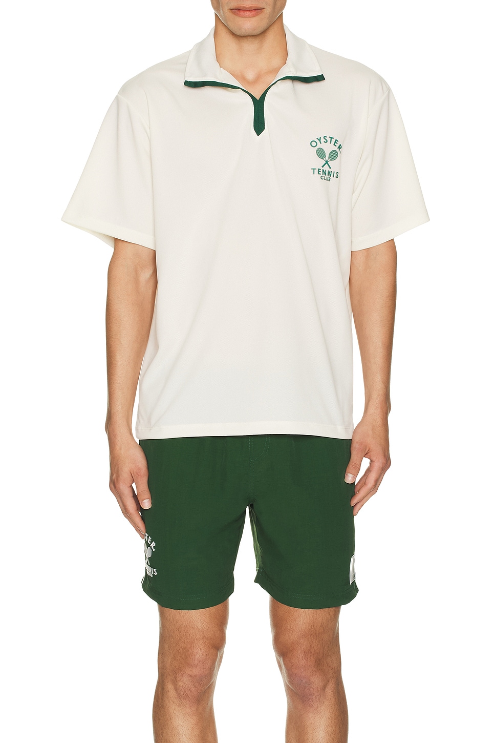 Image 1 of Oyster Tennis Club On Court & Off Court Polo in Vintage White