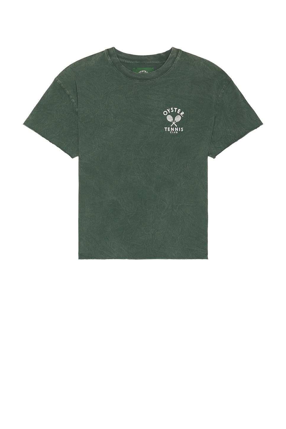 Oyster Court Raw Edge T-shirt In Green