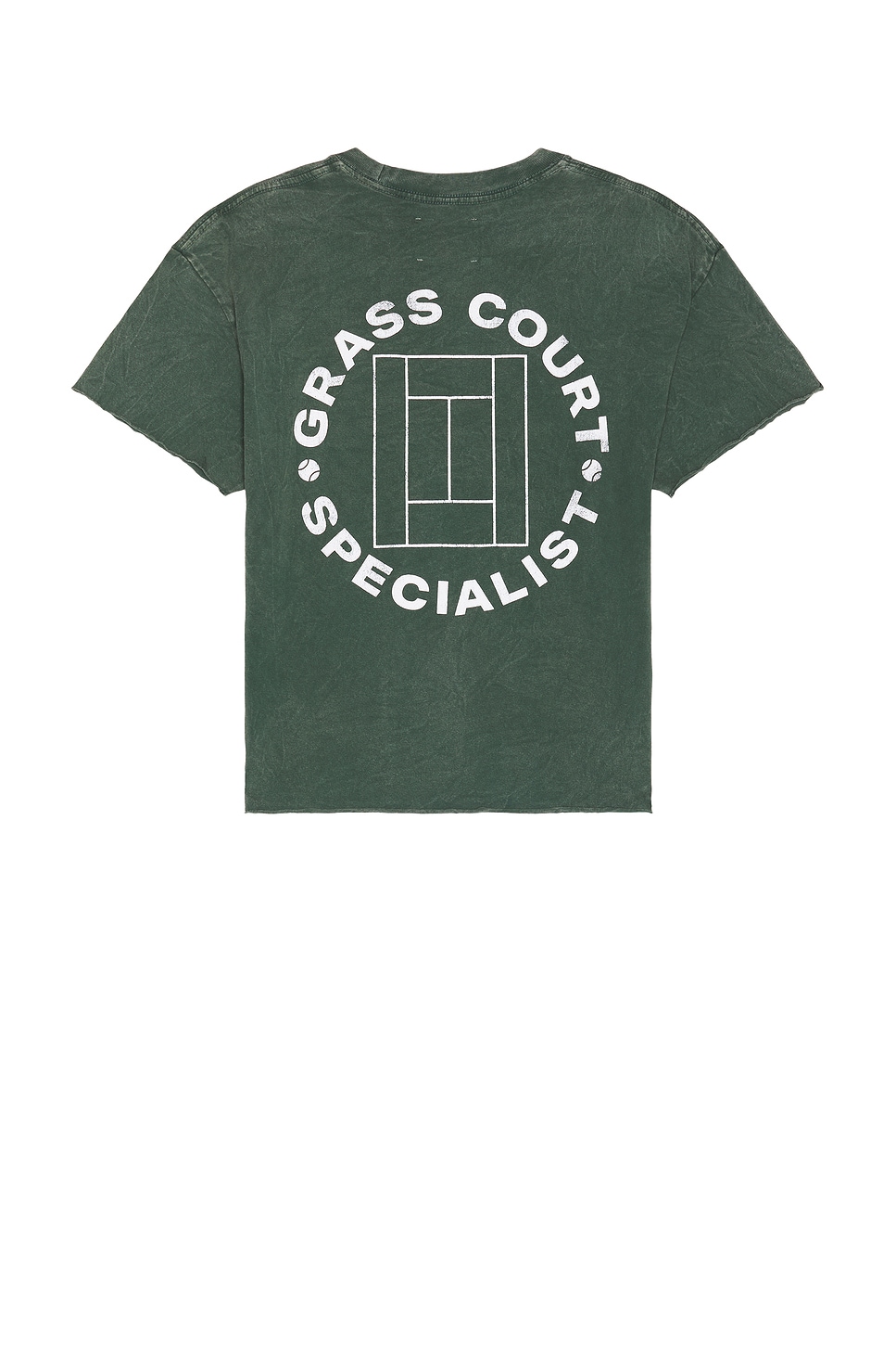 Oyster Court Raw Edge T-shirt In Green