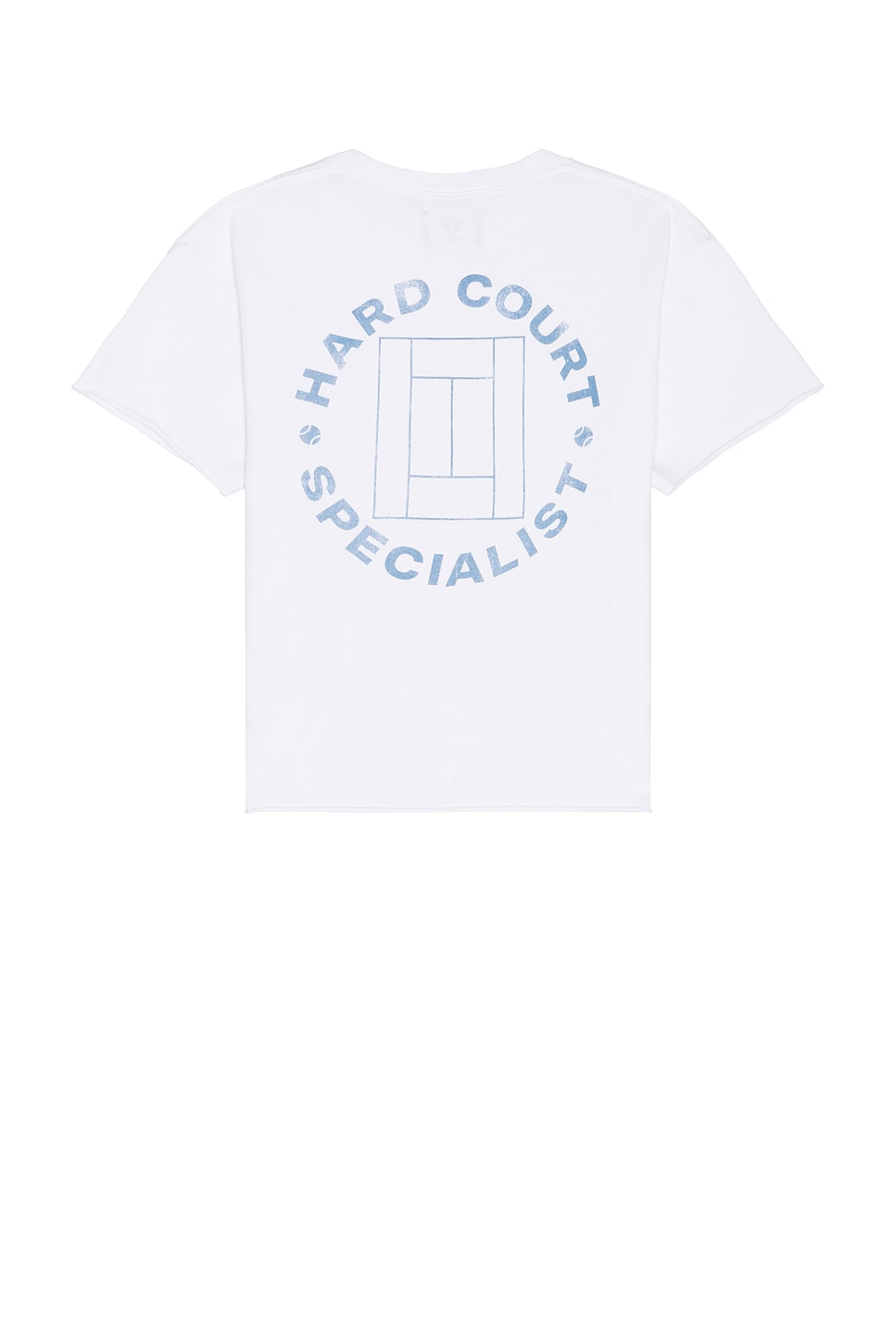 Oyster Court Raw Edge T-shirt In White