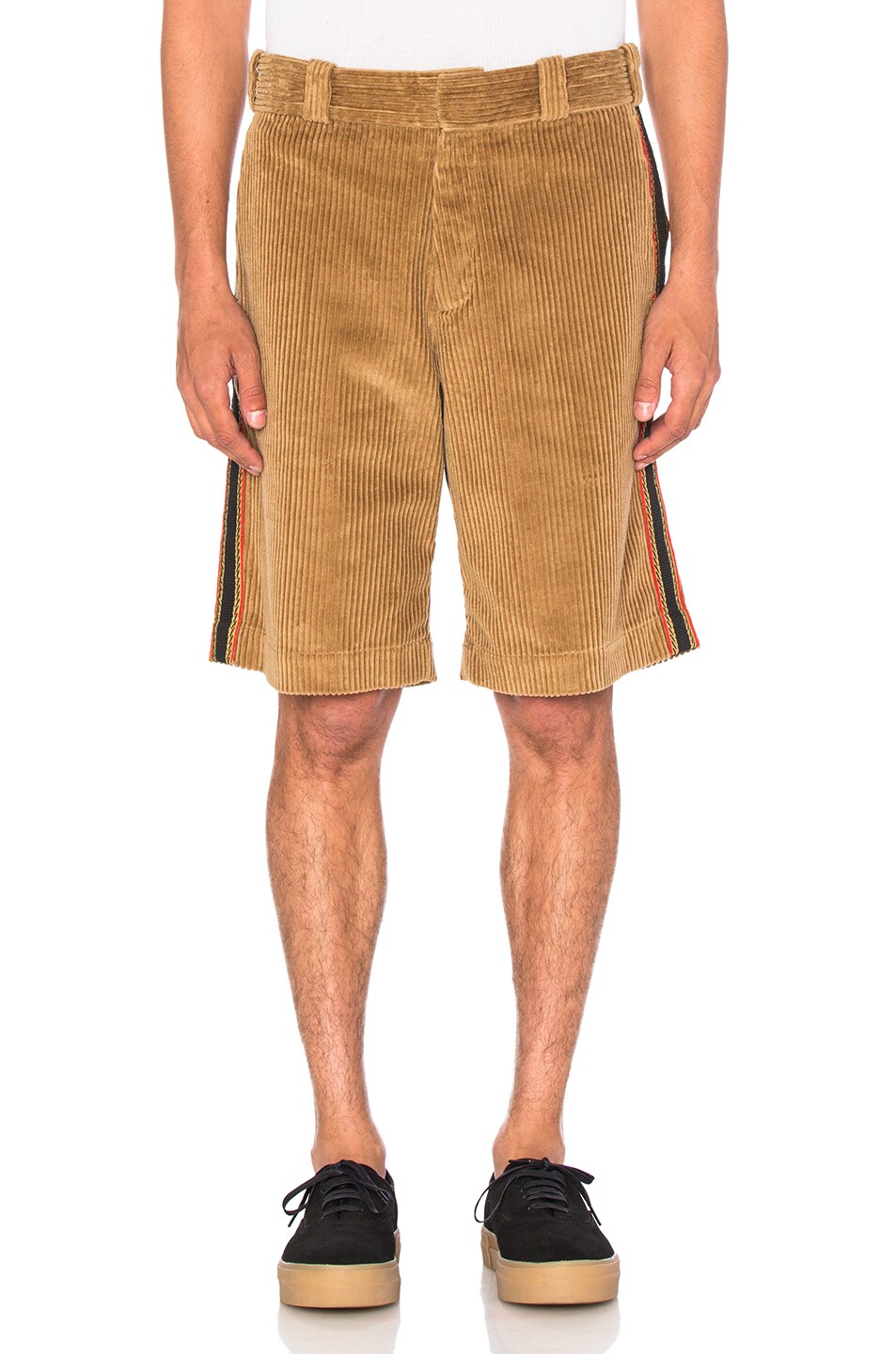 Image 1 of Palm Angels Corduroy Work Shorts in Beige Multi
