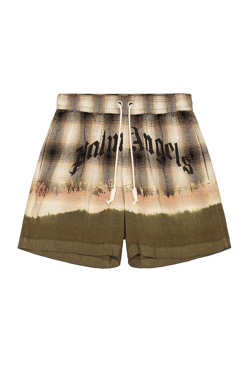 Image 1 of Palm Angels Bleached Logo Shorts in Beige