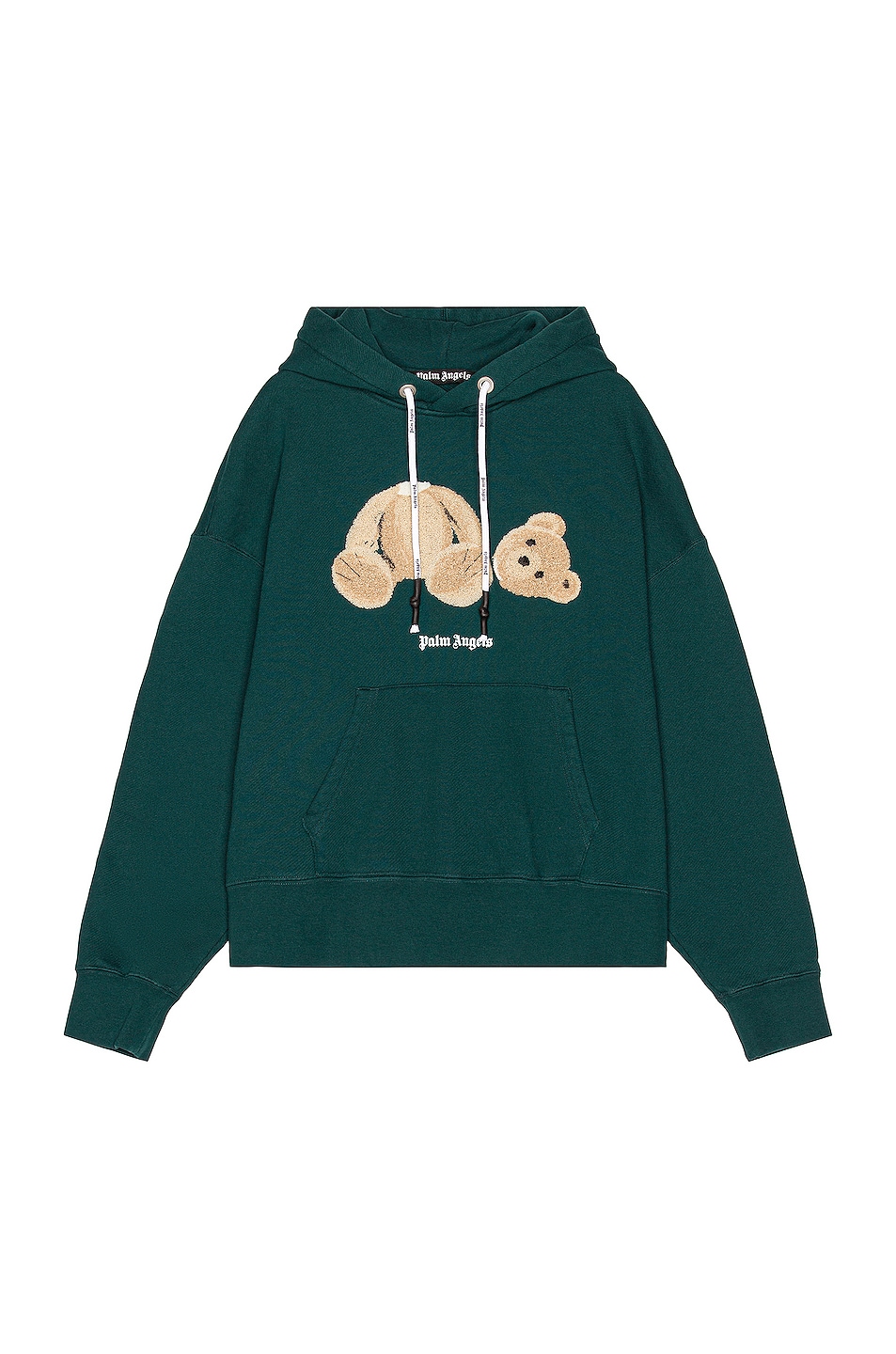 Image 1 of Palm Angels Bear Hoodie in Forest Green Brow