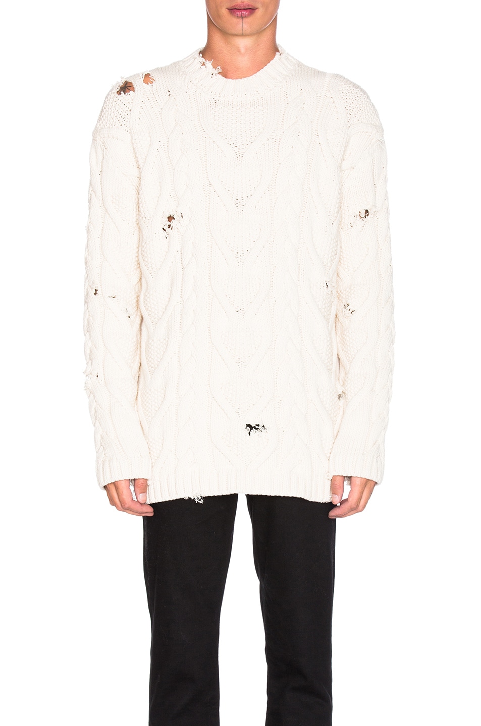 Image 1 of Palm Angels Fisherman Sweater in White