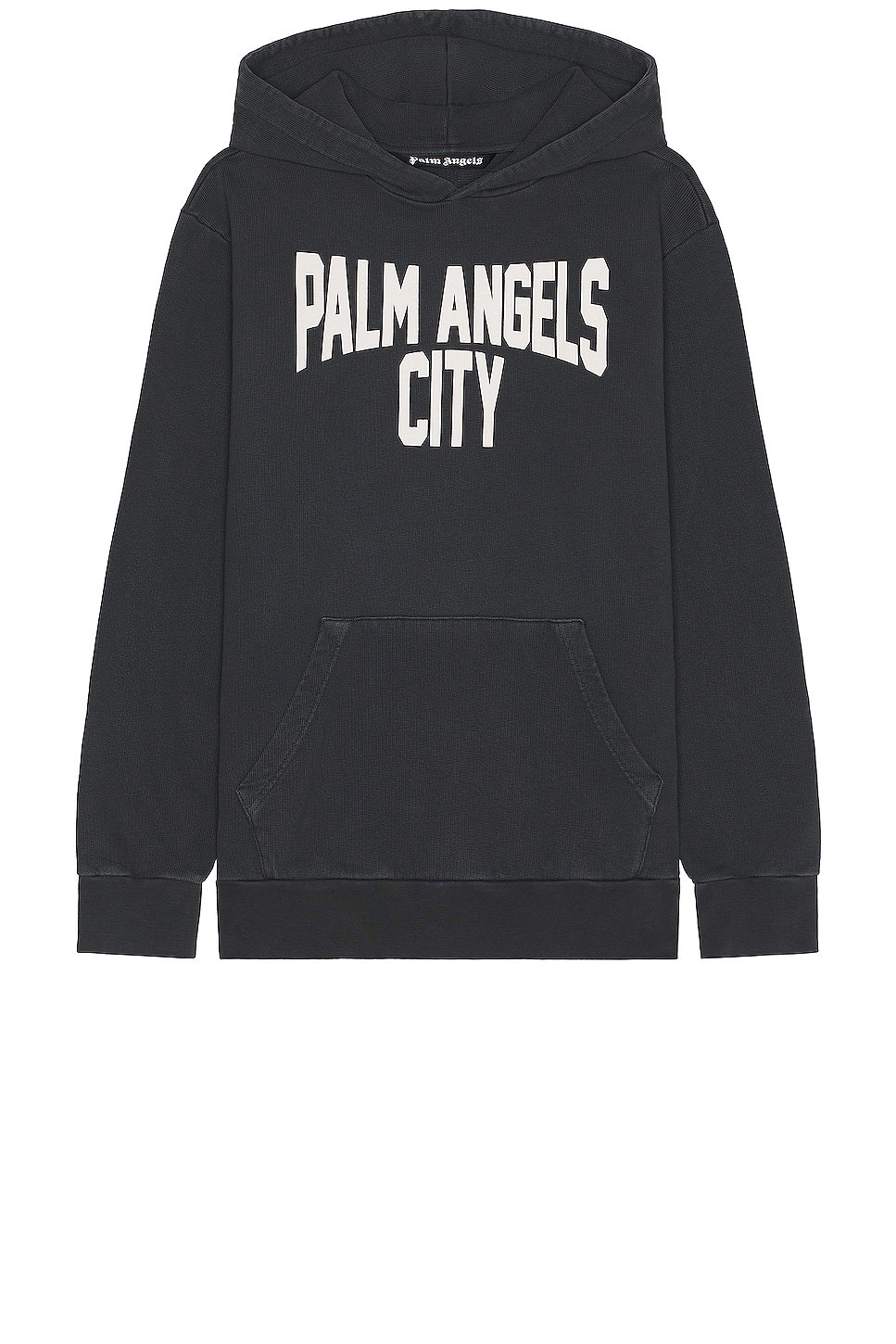 Image 1 of Palm Angels Pa City Washed Hoodie in Dark Grey & White