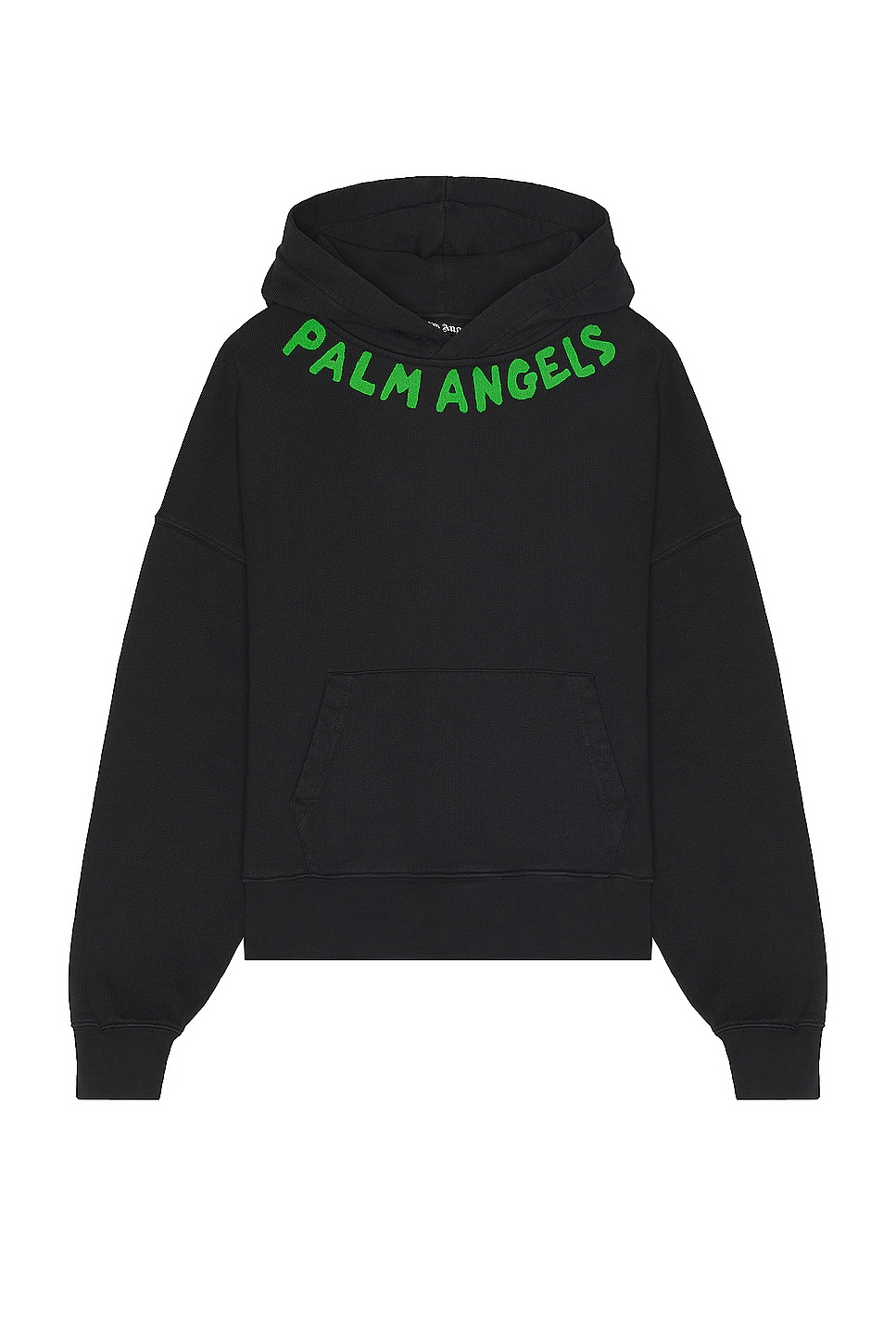 Image 1 of Palm Angels Seasonal Logo Hoodie in Black & Green