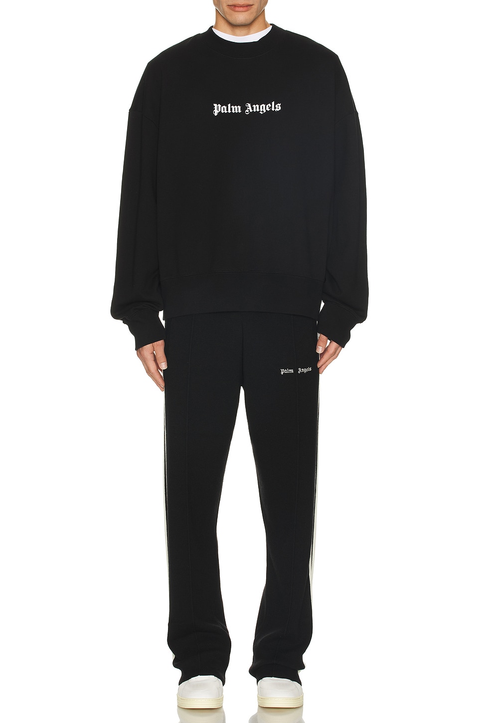 Image 1 of Palm Angels Classic Logo Crewneck in Black