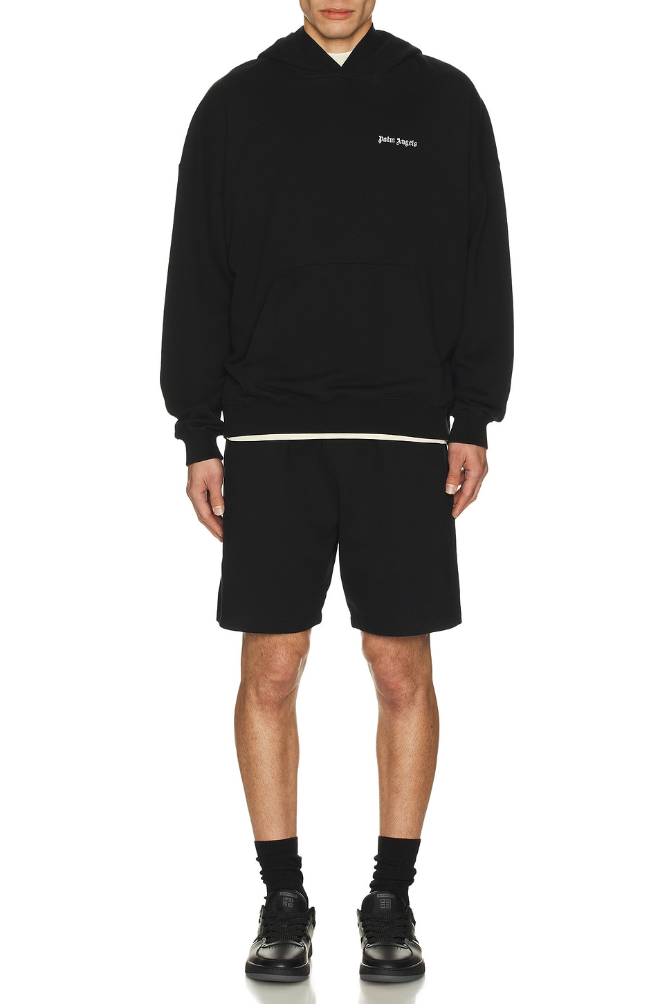 Image 1 of Palm Angels Classic Logo Embroidered Hoody in Black