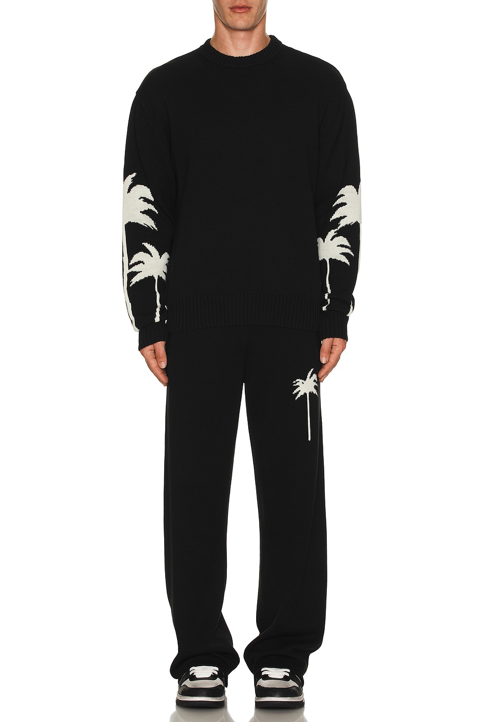 Image 1 of Palm Angels Palms Knit Sweater in Black