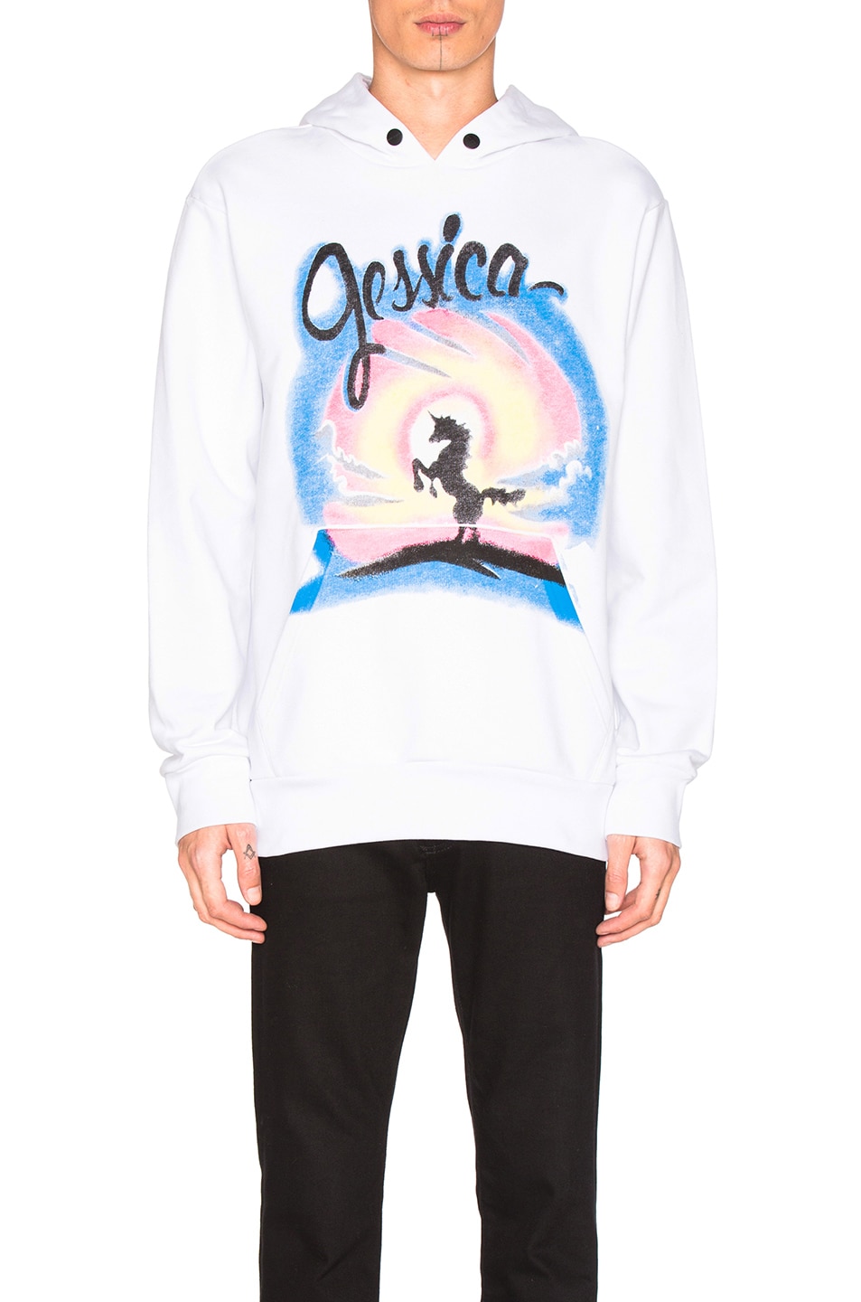 Image 1 of Palm Angels Jessica Hoody in White & Multicolor