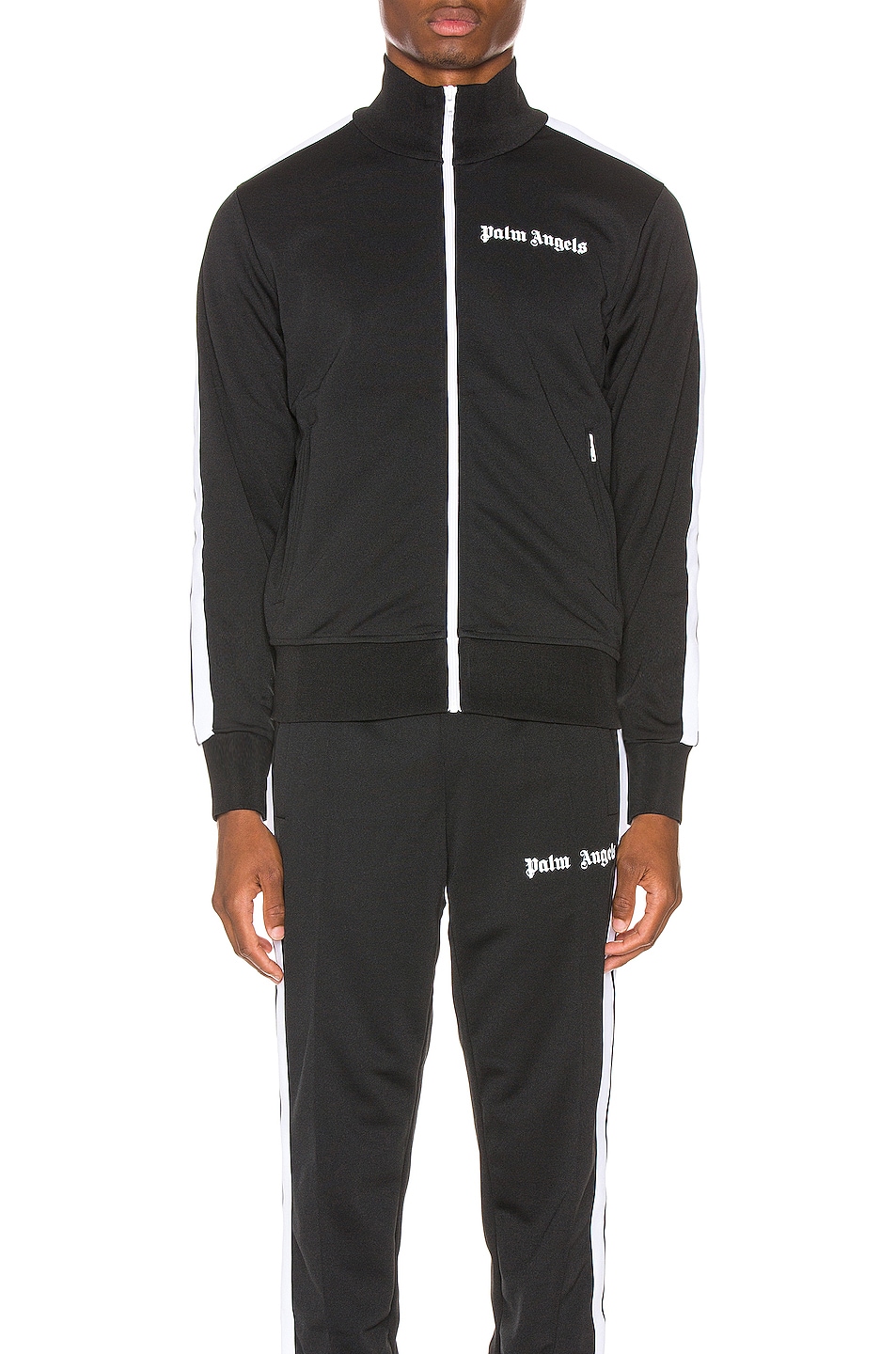 Image 1 of Palm Angels Classic Track Jacket in Black & White